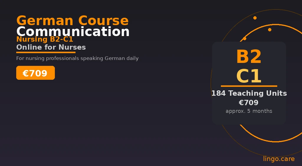 Better Communication in Nursing — Online German Course B2-C1 for Nurses